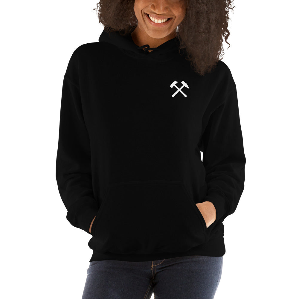 Skull & Snake Unisex Pull Over Hoodie (Image on Back)